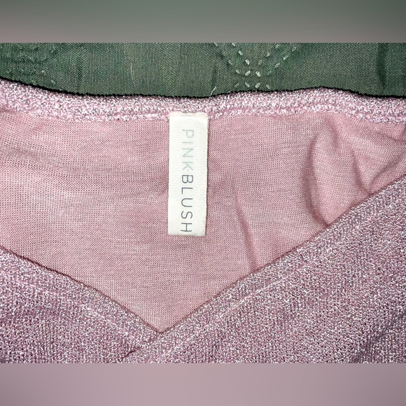 PINKBLUSH Metallic Pink Off-Shoulder Maternity Gown, Size Small, LIKE NEW - Picture 12 of 12